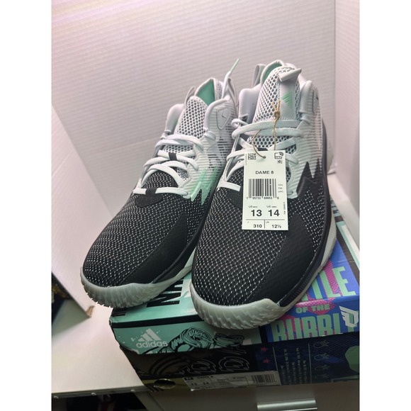 Adidas Dame 8 Basketball Shoes Dash Grey Clear Mint GY0379 Mens 13 New main image 11